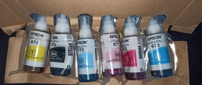 Комплект чернил Epson 673, для Epson L800, L801, L805, L810, L850, L1800, 70*6, в вакуумной упаковке