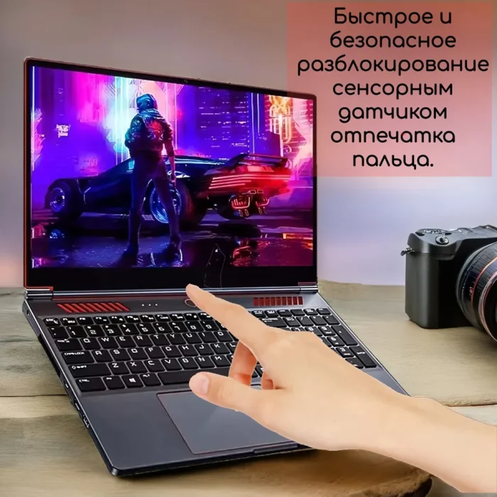 Игровой ноутбук 16", Intel Core i7-10750H, RAM 16 ГБ, SSD 512 ГБ, NVIDIA GeForce GTX 1650 (4 Гб), Windows Pro, Русская раскладка — изображение 2